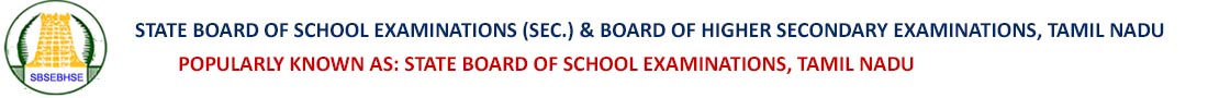 State Board of School Examinations & Board of Higher Secondary Examinations Tamilnadu